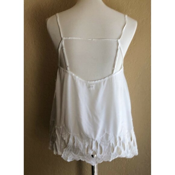 Volcom Women's White Casual Strappy Cut out And Run Cami Top - Picture 3 of 9